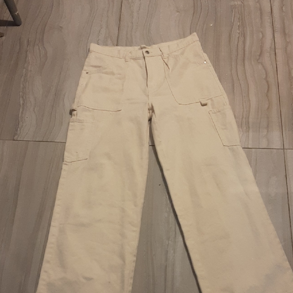 Harlow Women's Tan Straight Leg Jeans Size 26 Green Color